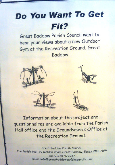 Great Baddow Outdoor Gym Proposals